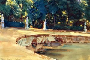 Pool in the Garden of La Granja -   John Singer Sargent oil painting