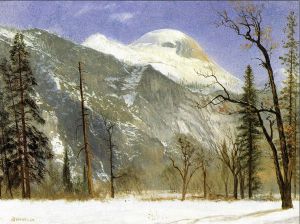 Winter in Yosemite Valley - Albert Bierstadt Oil Painting