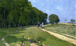 Path near the Parc de Courances -   Alfred Sisley Oil Painting