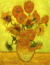 Still Life: Vase with Fourteen Sunflowers - Vincent Van Gogh Oil Painting