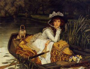 Young Woman in a Boat - Oil Painting Reproduction On Canvas