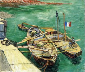 Sand Barges -   Vincent Van Gogh Oil Painting