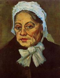 Head of an Old Woman in a White Cap - Oil Painting Reproduction On Canvas