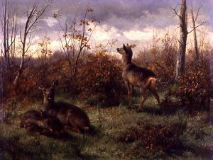 Roe deer - Rosa Bonheur Oil Painting