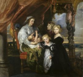 Deborah Kip, Wife of Sir Balthasar Gerbier, and Her Children - Oil Painting Reproduction On Canvas