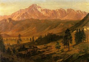 Pikes Peak -   Albert Bierstadt Oil Painting