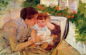 Susan Comforting the Baby (no.2) - Mary Cassatt oil painting,