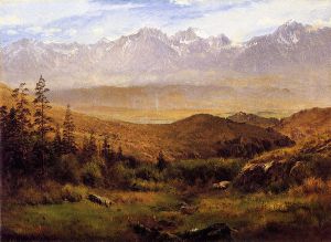 In the Foothills of the Rockies -   Albert Bierstadt Oil Painting