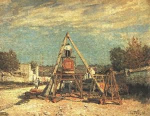 Pit Sawyers - Alfred Sisley Oil Painting