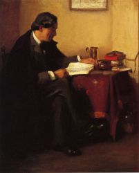 Portrait of Elbert Hubbard -  William Merritt Chase Oil Painting