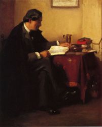 Portrait of Elbert Hubbard - William Merritt Chase Oil Painting