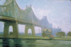 Queensborough Bridge -  Edward Hopper Oil Painting