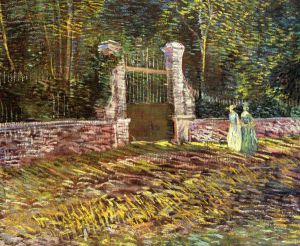 Entrance to the Park at Voyer-d\'Argenson in Asnieres -  Vincent Van Gogh Oil Painting