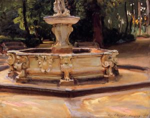 A Marble Fountain at Aranjuez, Spain - John Singer Sargent Oil Painting