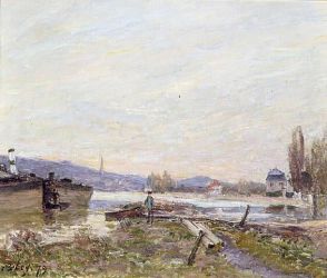 Banks of the Seine - Alfred Sisley Oil Painting
