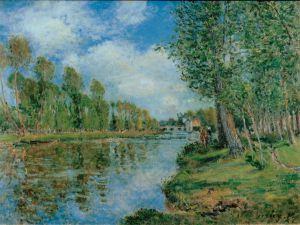 Banks of the Loing III - Oil Painting Reproduction On Canvas