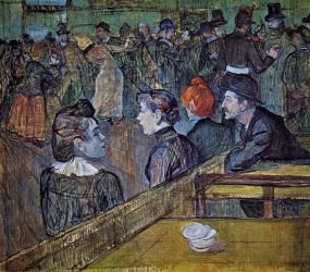At the Moulin de la Galette Dance Hall -  Henri De Toulouse-Lautrec oil painting