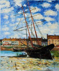 Boat at Low Tide, FeCamp 1881 - Claude Monet oil painting