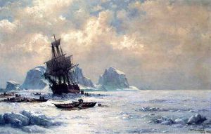 Caught in the Ice - William Bradford Oil Painting