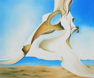 Pelvis with the Distance II -   Georgia O\'Keeffe Oil Painting