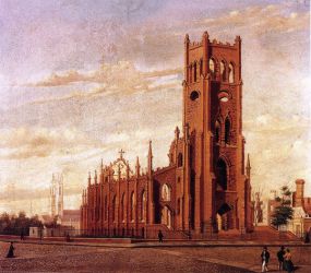 St. Finebar\'s Church, Broad Street, Charleston -  William Aiken Walker Oil Painting