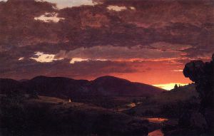 Twilight, 'Short arbiter 'twixt day and night' - Frederic Edwin Church Oil Painting