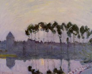 Setting Sun at Moret - Oil Painting Reproduction On Canvas