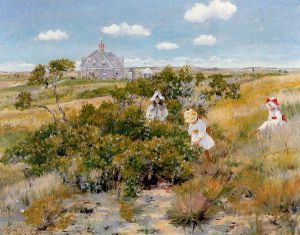 The Bayberry Bush -  William Merritt Chase Oil Painting