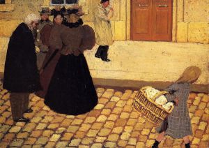 Street Scene - Oil Painting Reproduction On Canvas Felix Vallotton Oil Painting