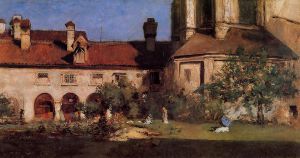 The Cloisters -   William Merritt Chase Oil Painting