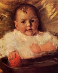 Bobbie: A Portrait Sketch -  William Merritt Chase Oil Painting