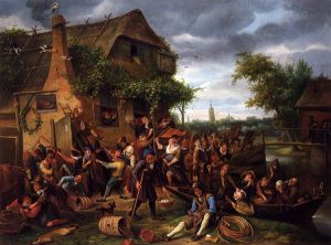 A Village Revel -   Jan Steen oil painting