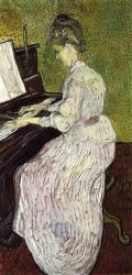 Marguerite Gachet at the Piano -Vincent Van Gogh  Oil Painting