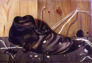 Old Shoe with Mice -   William Aiken Walker oil painting