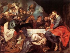 Christ at Simon the Pharisee -   Canvas Peter Paul Rubens Oil Painting