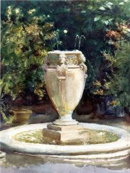 Vase Fountain, Pocantico - John Singer Sargent Oil Painting
