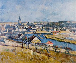 Ile de France Landscape - Paul Cezanne Oil Painting