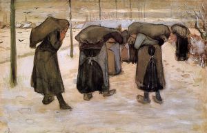 Woman Miners Carrying Coal -  Vincent Van Gogh oil painting