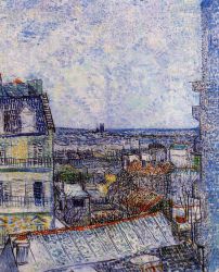 View of Paris from Vincents Room in the Rue Lepic -  Vincent Van Gogh Oil Painting