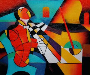Abstract Pianist - Oil Painting Reproduction On Canvas