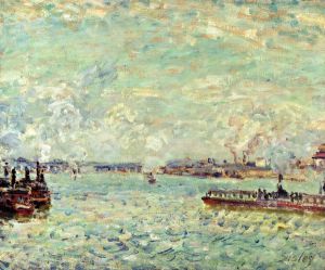 The Seine at Point du Jour - Oil Painting Reproduction On Canvas