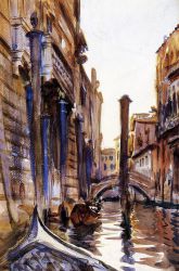 Side Canal in Venice - Oil Painting Reproduction On Canvas