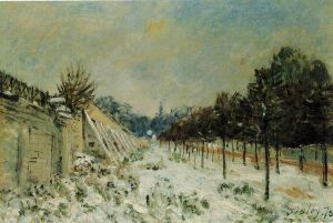 Snow at Marly-le-Roi II -   Alfred Sisley Oil Painting