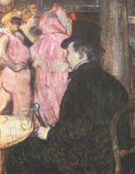 Maxime de Thomas at the Opera Ball -  Henri De Toulouse-Lautrec oil painting