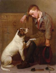 Best Friends - John George Brown Oil Painting