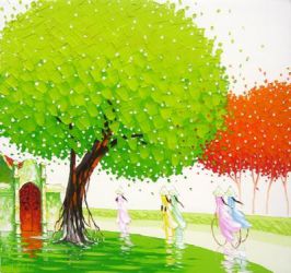 Modern Abstract-Tree Life - Oil Painting Reproduction On Canvas