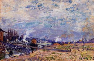 The Seine at Grenelle -   Alfred Sisley Oil Painting