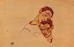 Double Self Portrait -  Egon Schiele Oil Painting