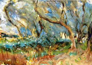 Landscape 1909 Corfu -   John Singer Sargent Oil Painting