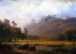 The Sierras near Lake Tahoe, California -  Albert Bierstadt Oil Painting